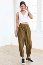 Urban Outfitters Bdg Debbie Utility Parachute Pant,olive,6