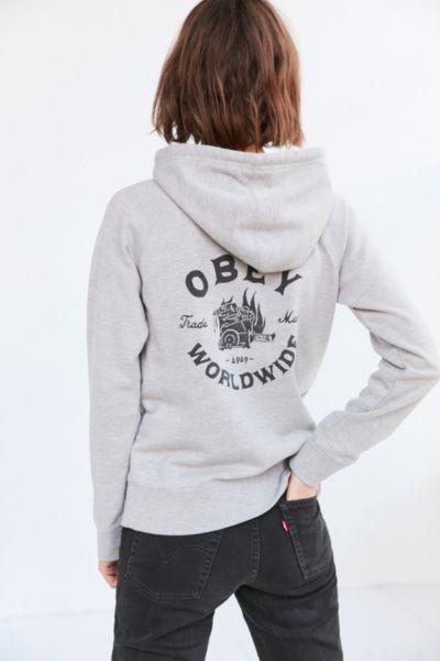 Urban Outfitters Obey Fresh Off The Press Hoodie Sweatshirt