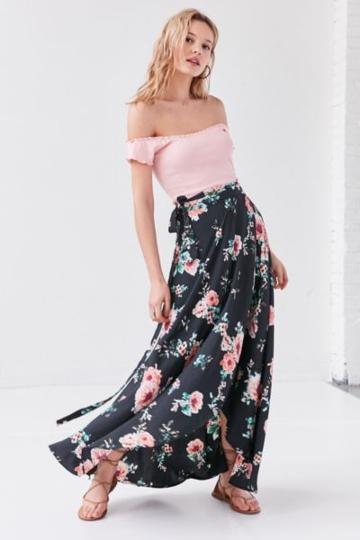 Bog Collective Tulip Wrap Maxi Skirt