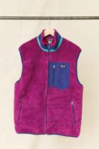 Urban Outfitters Vintage Patagonia Purple Colorblock Fleece Vest,assorted,one Size