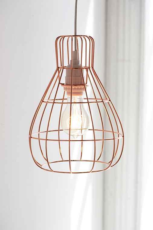 Urban Outfitters Caged Pendant Light,rose,one Size