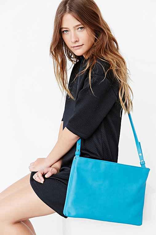 Urban Outfitters Silence + Noise Double Zip Shoulder Bag,turquoise,one Size