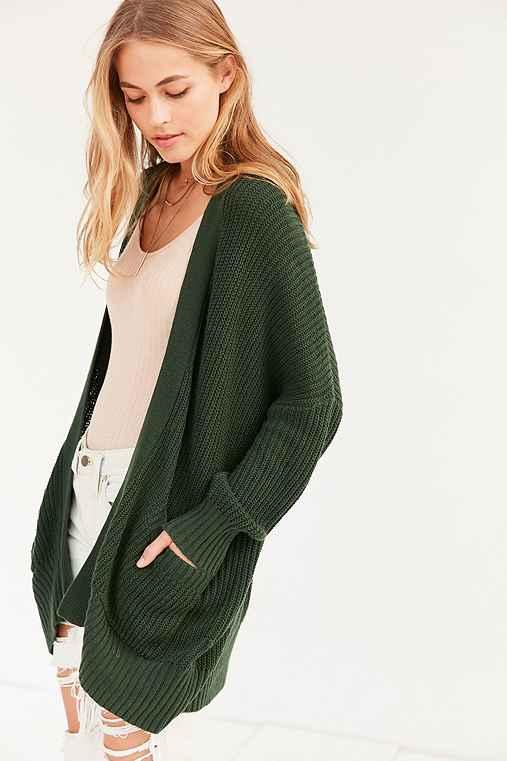 Urban Outfitters Bdg Parker Cardigan,olive,xs