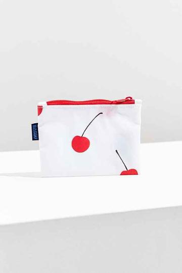 Urban Outfitters Baggu Spring Small Flat Zip Pouch,red,one Size