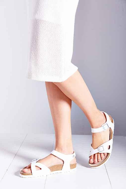 Urban Outfitters Birkenstock Rio Quarter Strap Sandal,white,euro 37