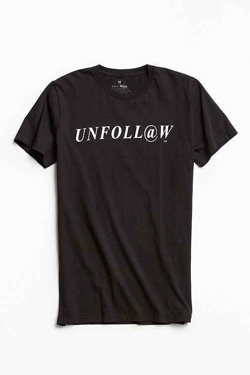 Urban Outfitters Skim Milk Unfollow Tee,black,m