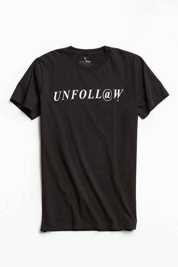 Urban Outfitters Skim Milk Unfollow Tee,black,m