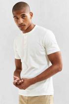 Urban Outfitters Uo Standard Fit Henley Tee,ivory,l