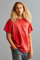 Urban Outfitters Us Rags Distressed Work Tee,orange,s