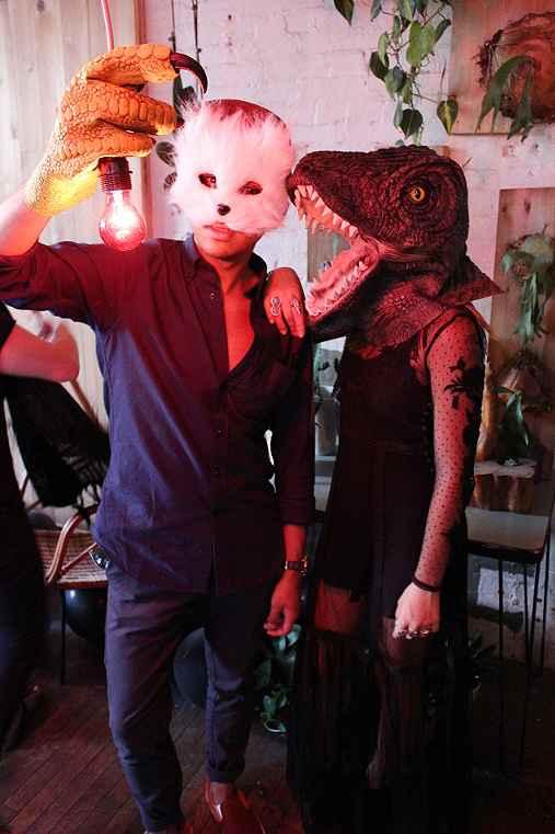Urban Outfitters T-rex Mask,green,one Size
