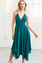 Kimchi Blue Vida Satin Handkerchief Midi Dress