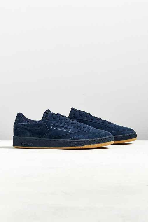 Urban Outfitters Reebok Club C 85 Tg Sneaker,navy,m 12.5/ W 14