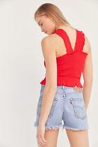 Urban Outfitters Ecote Smocked Y-back Tank Top