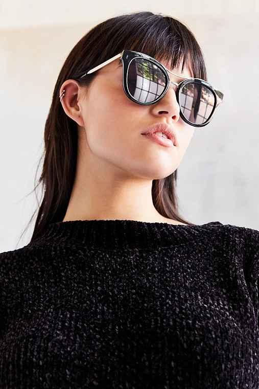 Urban Outfitters Backstage Cat-eye Sunglasses,black,one Size