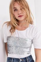 Light Before Dark Metallic Sequin Tube Top
