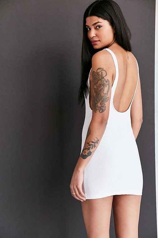 Urban Outfitters Motel Mergy Low Armhole Tank Mini Dress,white,xs