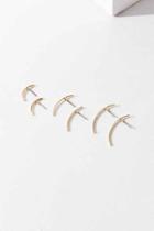Urban Outfitters Wispy Post Earring Set,gold,one Size