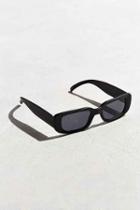 Urban Outfitters Slim Wide Plastic Sunglasses,black,one Size