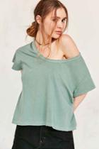 Urban Outfitters Bdg Cancel Out Scoopneck Tee,green,m