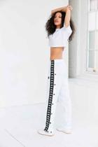 Urban Outfitters Kappa Dee Snap Button Track Pant,white,xl
