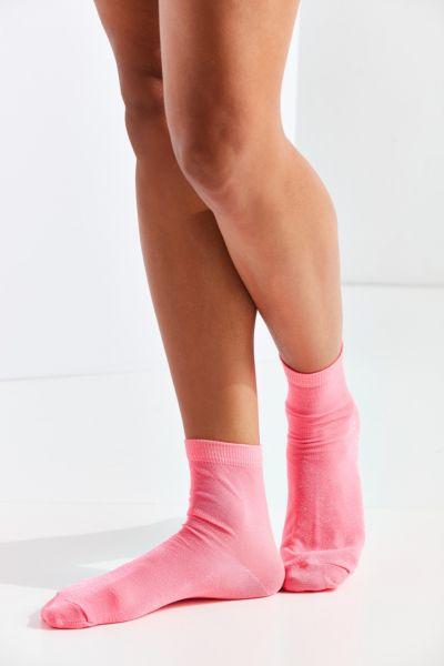 Out From Under Neon Sheer Glitter Ankle Sock
