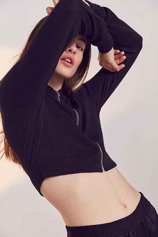 Urban Outfitters Kimchi Blue Ryder Bomber Cardigan,black,l