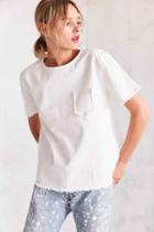 Urban Outfitters Bdg Frayed Pocket Tee,white,l