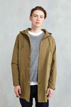 Urban Outfitters Cpo Hooded Long Parka Jacket,olive,s