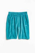 Urban Outfitters Stussy Piped Velour Short,teal,s