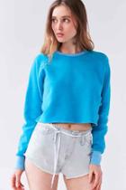 Urban Outfitters Bdg Brittany Distressed Sweatshirt,blue,xs