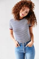 Urban Outfitters Truly Madly Deeply Jewel Stripe Ringer Tee