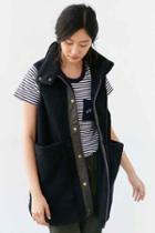 Urban Outfitters Without Walls Long Sherpa Vest,black,m