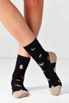 Urban Outfitters Hansel From Basel Audubon Crew Sock,black Multi,one Size