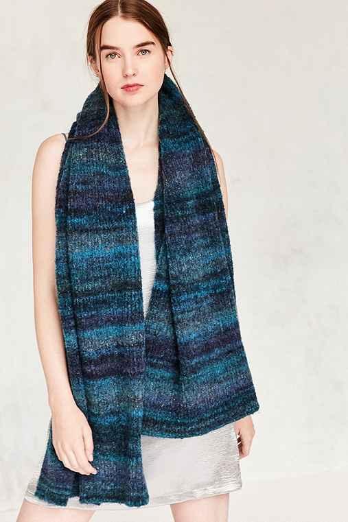 Urban Outfitters Ombre Boucle Scarf,blue,one Size