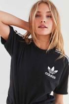 Urban Outfitters Adidas Originals 3-stripe Ringer Tee,black,m