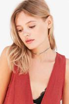 Urban Outfitters Delicate Circle Choker Necklace,grey,one Size