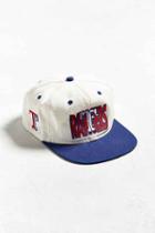 Urban Outfitters Vintage Texas Rangers Snapback Hat,white,one Size