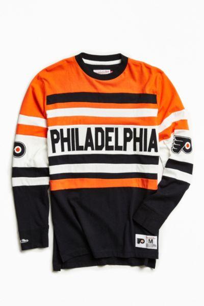 Mitchell & Ness Mitchell & Ness Nhl Open Net Philadephia Flyers Long Sleeve Tee