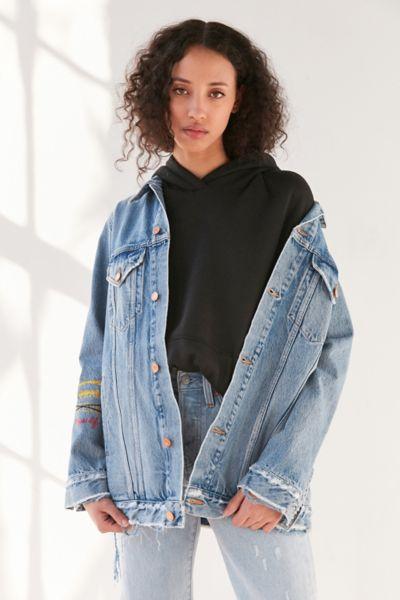 Agolde X Uo Devin Distressed Denim Jacket