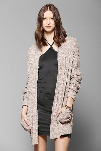 Left On Houston Textured Stripe Cardigan