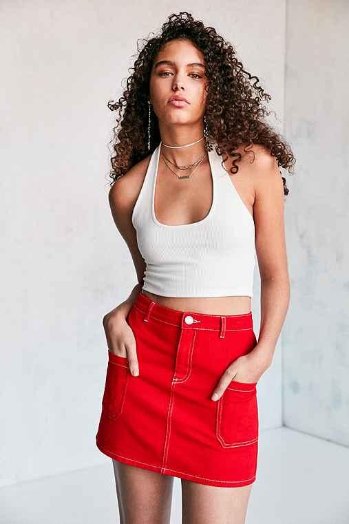 Urban Outfitters Silence + Noise Haven Halter Tank Top,white,m