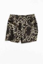 Urban Outfitters Uo Baroque Elastic Waist Dress Short,washed Black,m