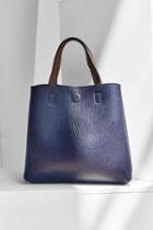 Urban Outfitters Mini Reversible Vegan Leather Tote Bag,blue,one Size