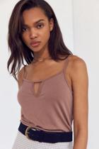 Project Social T Key Hole Cupro Tank Top