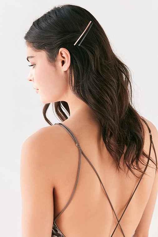 Urban Outfitters Slide Hair Pin Set,silver,one Size