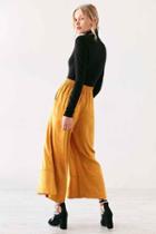 Urban Outfitters Silence + Noise Kara Satin Culotte Pant,gold,l
