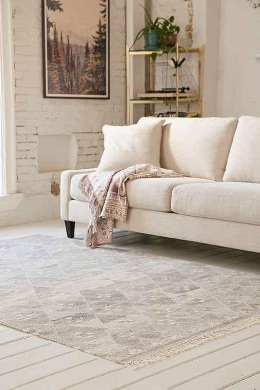 Urban Outfitters Cora Kilim Woven Rug,cream,8x10