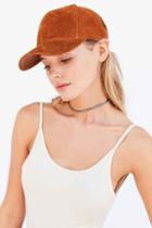 Urban Outfitters The Style Club Suede Baseball Hat,brown,one Size