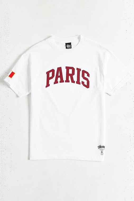 Urban Outfitters Stussy Paris Pocket Tee,white,xl