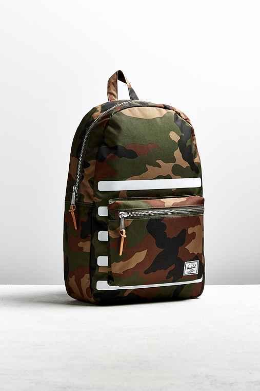 Urban Outfitters Herschel Supply Co. Settlement Offset Camo Backpack,green,one Size